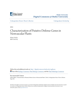 Characterization of Putative Defense Genes in Nonvascular Plants
