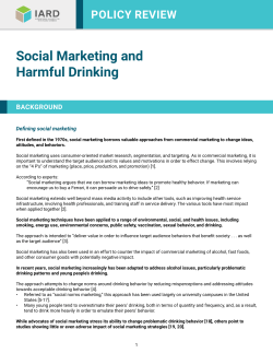 Social Marketing and Harmful Drinking