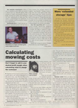 Calculating mowing costs