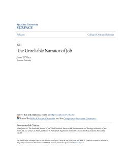 The Unreliable Narrator of Job - SUrface