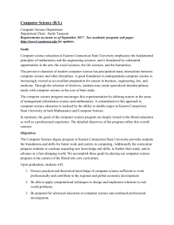 Computer Science (BS) - Eastern Connecticut State University