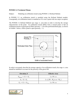 PONDS 3.2 Technical Memo