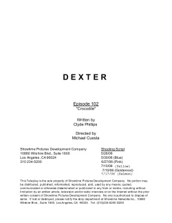 DEXTER 102 FINAL DRAFT Title Page