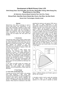 Development of Multi-Primary Color LCD