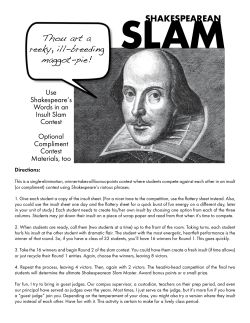 Shakespearean Insult or Flattery Contes