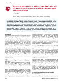 Monoclonal gammopathy of undetermined significance and