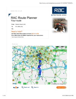RAC Route Planner