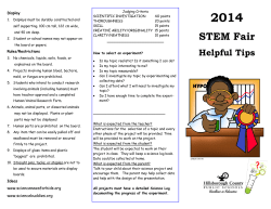 STEM Fair: Helpful Tips