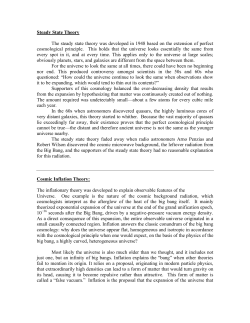 Steady State Theory vs Inflationary