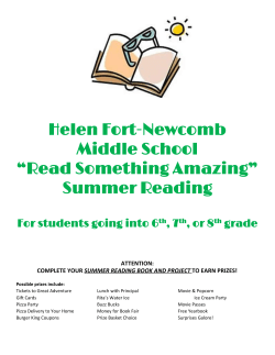 Helen Fort-Newcomb Middle School &ldquo;Read Something Amazing