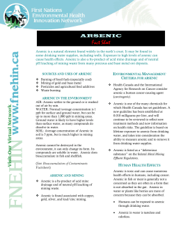 Arsenic and health