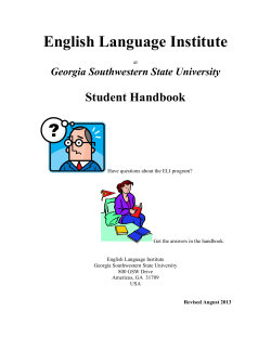 English Language Institute - Georgia Southwestern State University