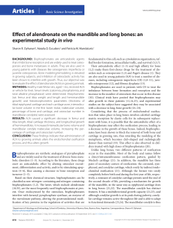 Effect of alendronate on the mandible and long bones
