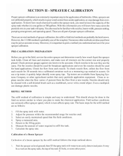 SECTION II - SPRAYER CALIBRATION