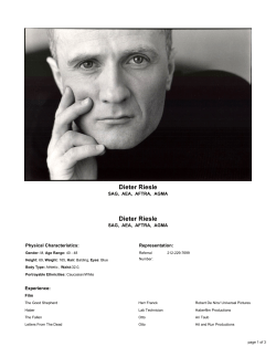 Dieter Riesle Dieter Riesle