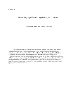 Measuring Significant Legislation, 1877-1948