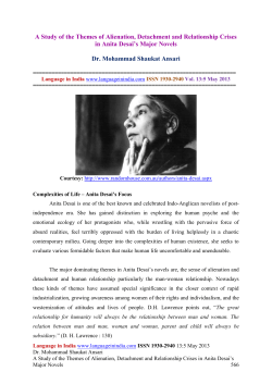 A Study of the Themes of Alienation, Detachment