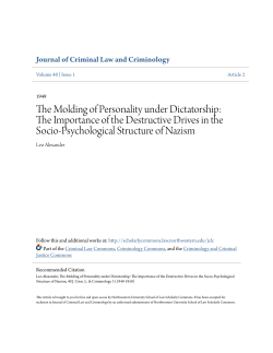 The Molding of Personality under Dictatorship