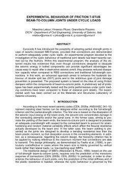 experimental behaviour of friction t-stub beam-to