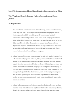 Lord Neuberger at the Hong Kong Foreign Correspondents` Club