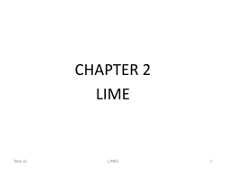 Lime - Civil Engineering Department