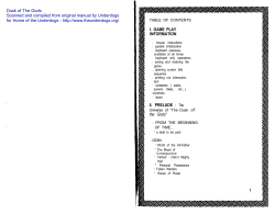 I. GAME PLAY INFORMATION - Lucas` Abandonware