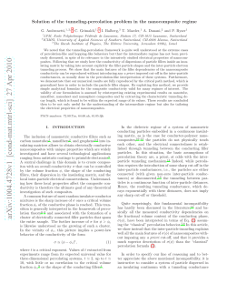 Solution of the tunneling-percolation problem in the nanocomposite