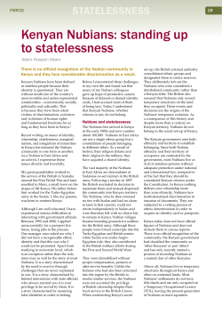 Kenyan Nubians: standing up to statelessness