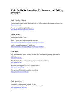 Links for Radio Journalism