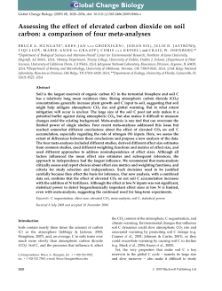 Assessing the effect of elevated carbon dioxide on soil carbon: a