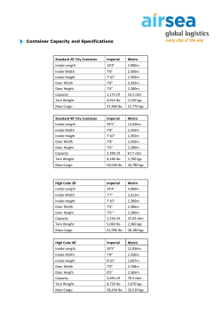 Container Capacity and Specifications