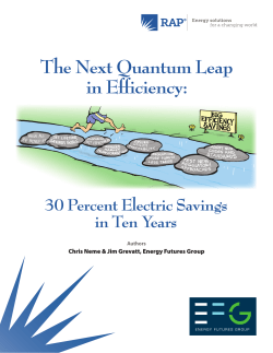The Next Quantum Leap in Efficiency: 30 Percent Electric Savings in