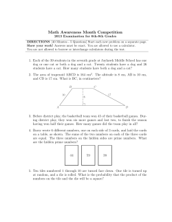 2013 Exam for 6th-8th Grades