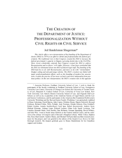 professionalization without civil rights or civil service