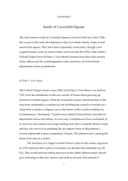 South of Cavendish Square: John Prince`s Street to Vere Street