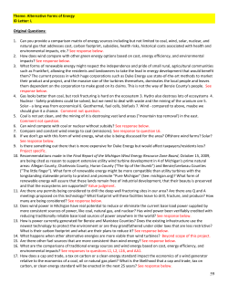Theme: Alternative Forms of Energy ID Letter: L Original Questions