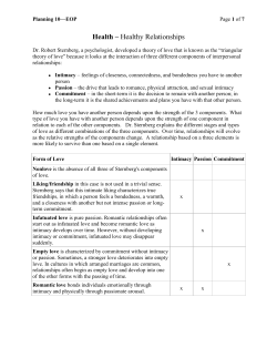 Health &ndash; Healthy Relationships
