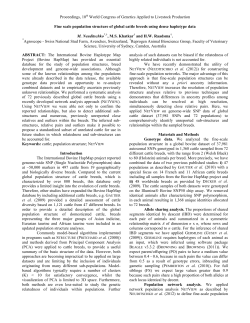166 - Fine Scale Population Structure of Global Cattle Breeds using