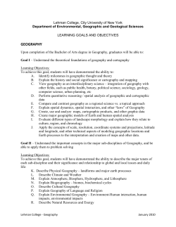 geography - Lehman College