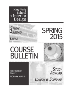 course bulletin - New York School of Interior Design