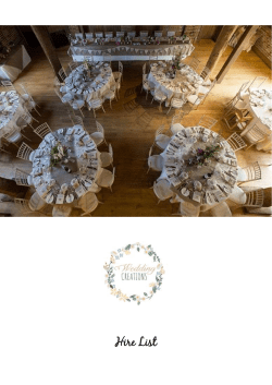 Hire List - Wedding Creations UK