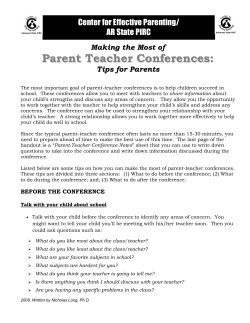 Making the Most of Parent Teacher Conferences