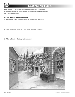 04 Life in Medieval Towns - Allendale School District