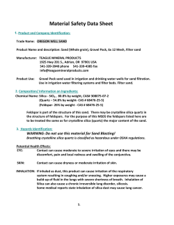 Oregon Well Sand MSDS - Teague Mineral Products