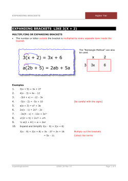 GCSEAlgebraic Fractions