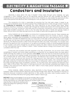 Conductors and Insulators