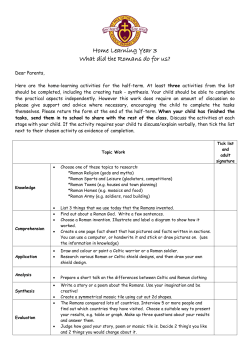 Home Learning Year 3 What did the Romans do for us?