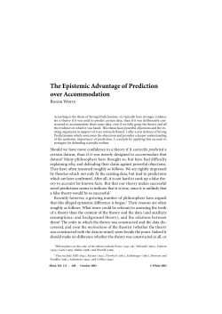 The Epistemic Advantage of Prediction over Accommodation