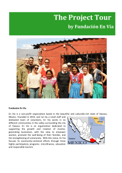 Project Tour Itinerary 2016-2