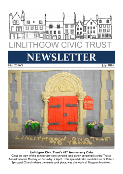 NEWSLETTER - Linlithgow Civic Trust